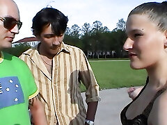 Brunette Anal Invasion Slut and the Ass Fuck Threesome