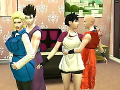 Dragon Ball Porn Hentai Intercambio de Esposas Videl y Nro Legitimate Folladas como perras Maduras infieles Calientes NTR