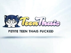 Thai teenie, Aon got a cumshot after a wild fuck sesh