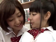 Japanese girls with fantastic nips sharing sperm