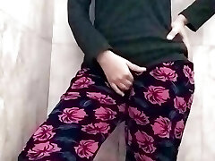 came to my stepmom bathroom, I show my beefstick near her and start jack off, and she pretends that nothing happened but she