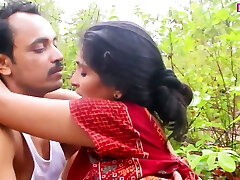 Village girl screwed in forest with Her Step DAD