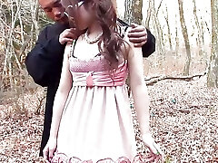 Petite japanese nubile small tits get fucked outdoor