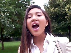 Mai Thai is a petite chick in need of a duo of two pricks