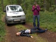 Blonde slut gets a fat trunk inside the pussy