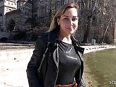 GERMAN SCOUT - Hefty h. NATURAL BOOBS Teenager TALK TO FUCK AT PICKUP CASTING