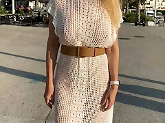  Showing off naked under my semi-transparent outfits