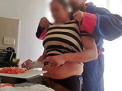 Mom milf getting her boobs rub by her boss