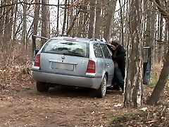 Czech Step-mother Nataly Lancaster gets a hard anal fuck in her van