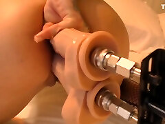 First Fucking Machine Double Invasion!! Doesnt Fit!!! Tears My Asshole!