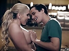 Taboo workout session with a humungous boobed MILF stepmother