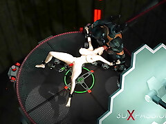 Sci-fi Fuck System - Super Big-titted Manacled Girl and Sex Machine