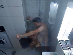 BLACK MILF DESTROYED IN SHOWER - INTENSE Sex WITH WITH BOOTY Dark-hued KIKI MINAJ