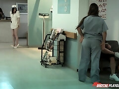 Foolish nurse Shyla Stylez sucks and sits on patient cock