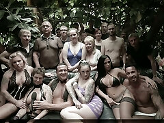 Fat jugged slutty bitch works on lots of strong cocks at once