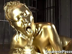 Japan babe giving a quality and golden blowage in dungeon