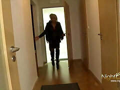 Slim Blond Cougar Gets Anal and Eats Jizm