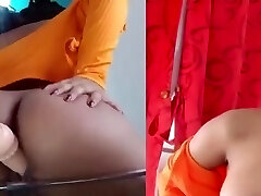 Homemade vid of a naughty babe pleasuring her cravings with a toy