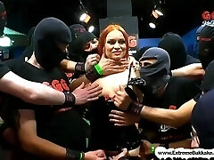 Extreme Bukkake - Dirty Mary the redhead Latex Queen