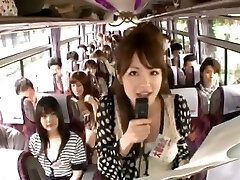 Crazy Asian dolls have hot bus tour