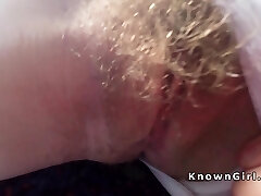 Hairy pussy redhead teenie banged on the bus