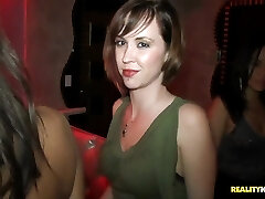 Pretty chicks become horny during a soiree