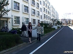 Ugly shaved Japanese man fucks lovely looking lady Hitomi Kano
