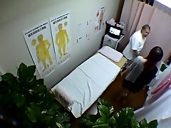 Girl gets her tight pussy fingered while hot voyeur massage