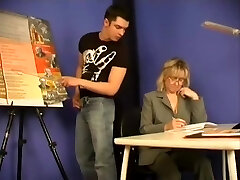 Russian Mature Sex With Her Young Man At Class