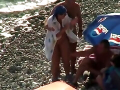 Real swingers at a nudist beach