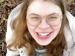 German Teenager 18yo first BLOWJOB OUTDOOR