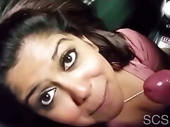 Desi nri Indian loves to fellate her bf&rsquo;s big lollipop