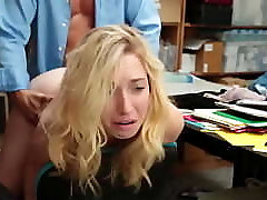 Prevention Officer Forearm Cuffs &_ Fucks Blonde Shoplifter