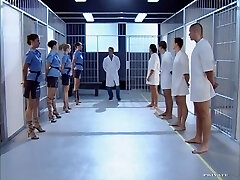 BDSM and Domme fuck-fest in the prison between female-guards and prisoners
