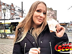 GERMAN SCOUT - First ANAL FOR CURVY TEEN AT STREET CASTING