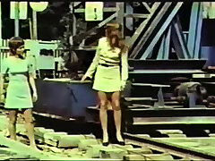 two guys romping two princesses