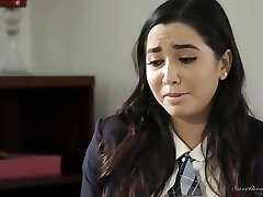 Brandi Enjoy and her lesbian student started doing some very kinky stuff, in the office