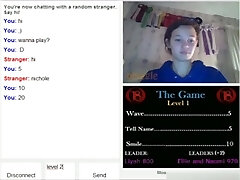 Nice brunette girl plays a sex game on omegle