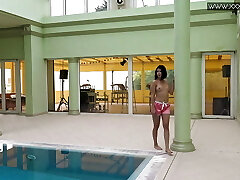 Lady Dee cute shy Czech nubile swimming