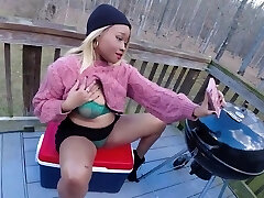 Ebony Amateur Fucked Rock Hard Outside On Balcony - Lustery