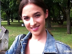 Attractive teen gal Amira is poked doggy style