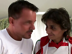 Ugly chick Sona gets her very shaggy pussy fucked and gives blowjob