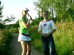 Blonde stalking girls for flashing 3