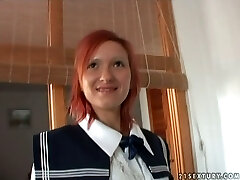 White rubbish is playing with jizz in her mouth in a dirty XXX pornography video