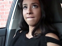 Shaved poon of wondrous  busty babe Teanna Trump gets fucked in the car