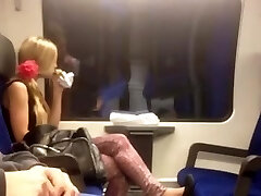 I’m stroking in train