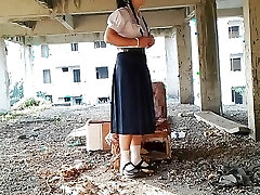 FN034 I'm back in my high college uniform