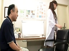 Rika Nagasawa wearing nylon pantyhose enjoys while giving a handjob