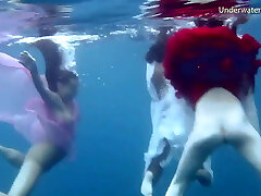 Tenerife underwater swimming with hot gals