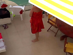 My wife luvs the beach with her friend's son and has sex